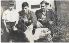 Raymond Haffner, George Haffner and Maurice Briggs at Xliviger, Holme, Cumbria