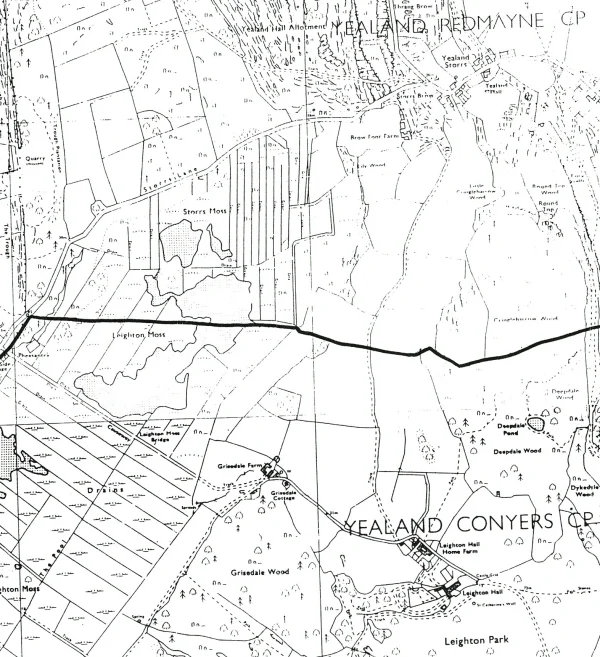 Yealand Storrs Map with Browfoot Farm
