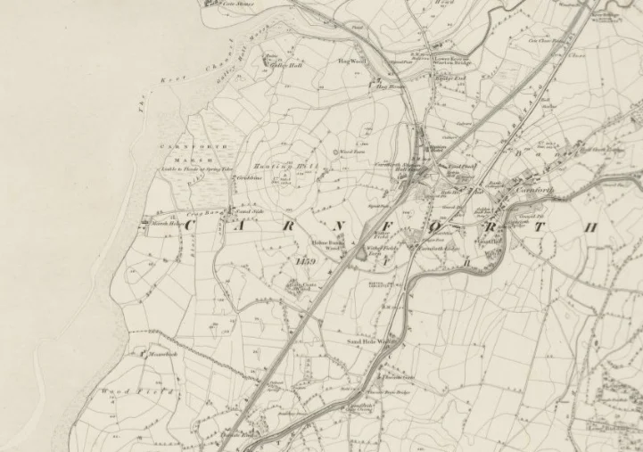 Carnforth Ordnance Survey Map 1848