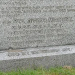 Inscription on Rev Mitchell's grave close up